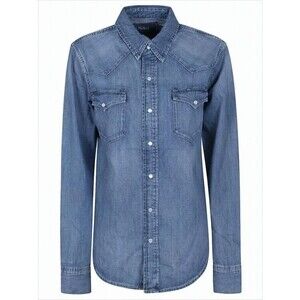 Polo Ralph Lauren Denim Shirt With Classic Collar And Flap Pockets - NWT